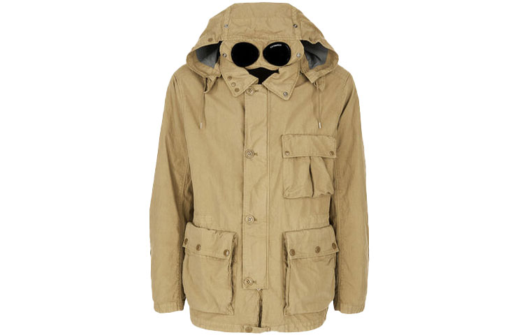 C.P. Company FW21 Brown Multi-Pocket Hooded Jacket Outerwear 11CMOW208A005966G326