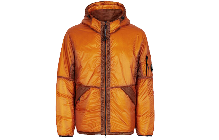 C.P. Company FW21 Colorblock Zip-Up Hooded Jacket Orange () 11CMOW022A006099Q-436