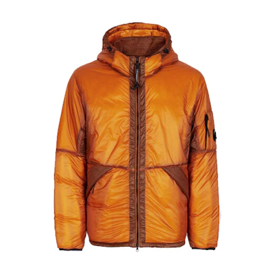 C.P. Company FW21 Colorblock Zip-Up Hooded Jacket Orange () 11CMOW022A006099Q-436