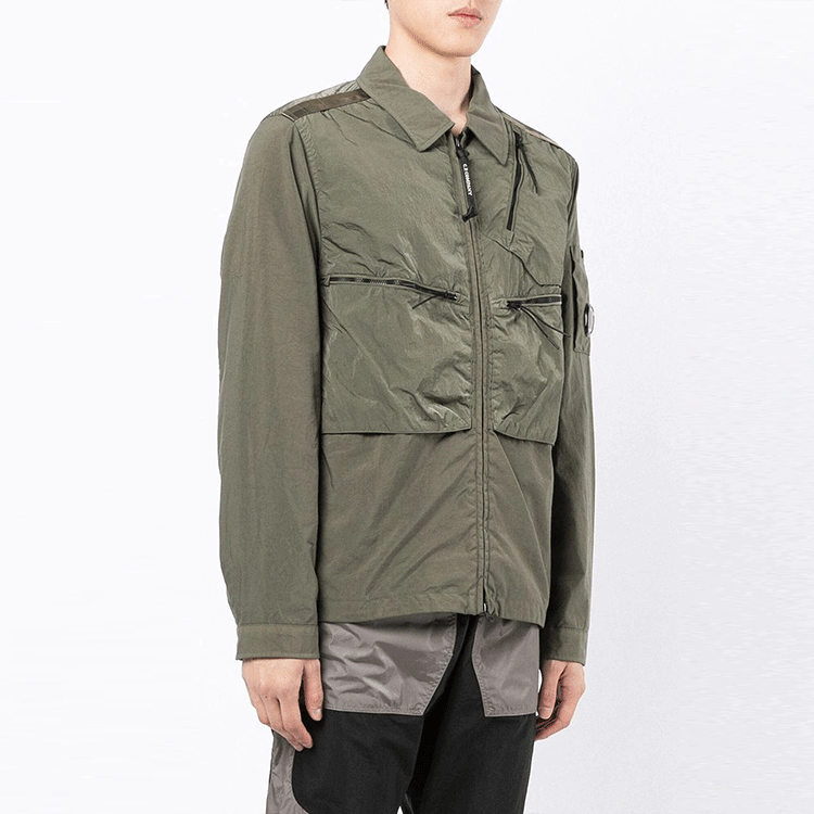 Purchase C.P. Company FW21染色塗層綠軍長袖襯衫風外套 男款 11CMOS152A005782M665