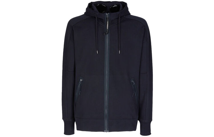 C.P. Company FW21 Goggle Zip Hoodie Unisex Navy Blue Jacket 11CMSS060A005086W888