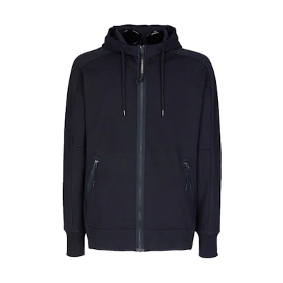 C.P. Company FW21 Goggle Zip Hoodie Unisex Navy Blue Jacket 11CMSS060A005086W888