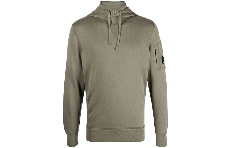 C.P. Company FW21 Green Logo Patch Sleeve Sweatshirt 11CMKN099A005805G-665