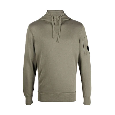 C.P. Company FW21 Green Logo Patch Sleeve Sweatshirt 11CMKN099A005805G-665