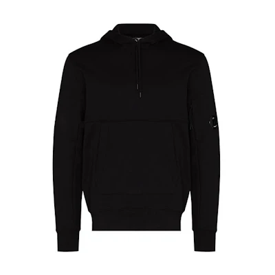 C.P. Company FW21 Logo Patch Hoodie Black Men’s 11CMSS056A005086W