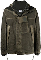 C.P. Company FW21 Logo Patch Military Green Hooded Jacket Men 11CMOW031A006022G665 C.P. Company FW21 Logo Patch Military Green Hooded Jacket Men 11CMOW031A006022G665