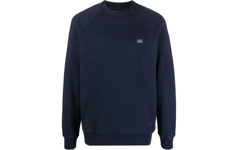 C.P. Company FW21 Logo Patch Pullover Sweatshirt Men’s – Dark Blue 11CMSS138A005909G888