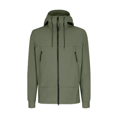 C.P. Company FW21 Medium Goggle Hooded Shell Jacket Men’s Green Drap 11CMOW002A006097A665