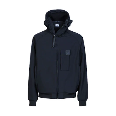 C.P. Company FW21 Metropolis Logo Hoodie Zip Jacket Black 11CMOW004A006097A999