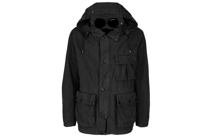 C.P. Company FW21 Multi-Pocket Hooded Jacket Black () 11CMOW208A005966G-999