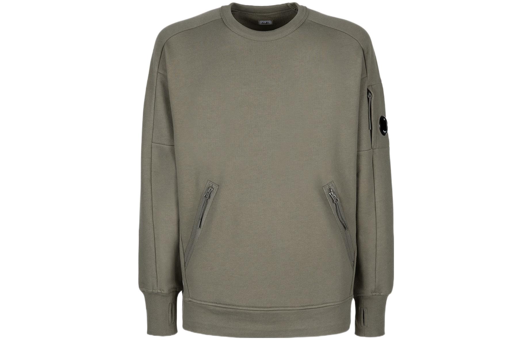 C.P. Company FW21 Solid Fleece Pullover Hoodie Brown Green 11CMSS058A005086W665-9029