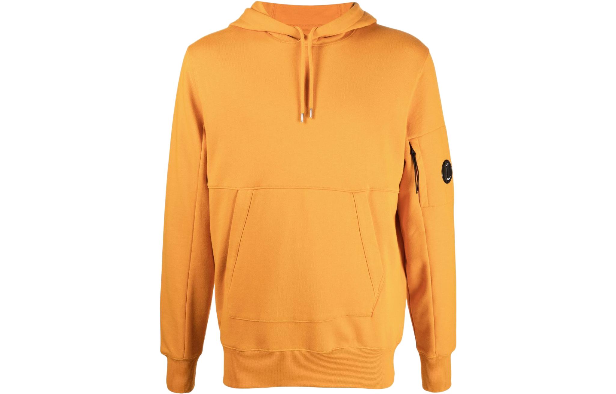 C.P. Company FW21 Solid Logo Patch Pullover Hoodie Yellow 11CMSS056A005086W436