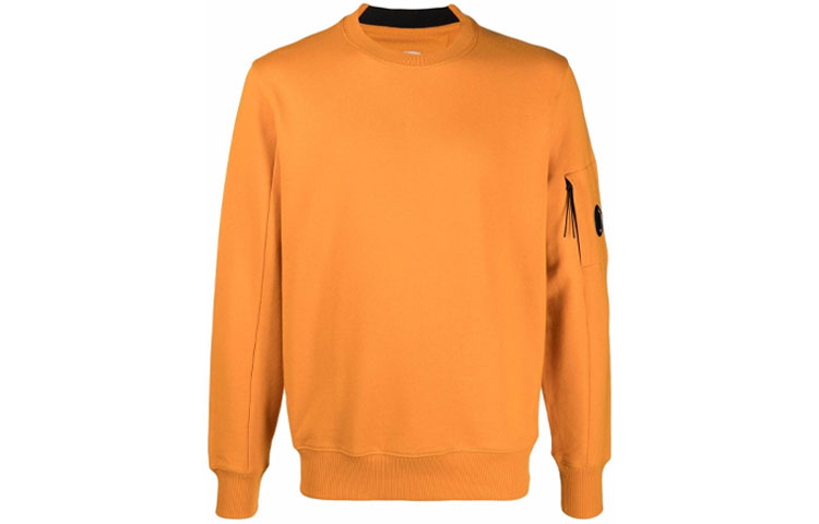 C.P. Company FW21 Solid Orange Long-Sleeve Crewneck Sweatshirt 11CMSS055A005086W436