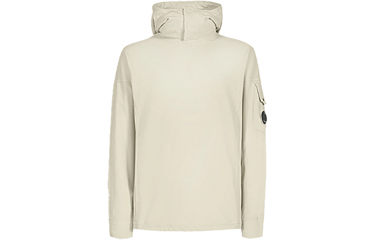 C.P. Company FW21 White Logo Pocket Hoodie Jacket Men 11CMSS137A002246G116