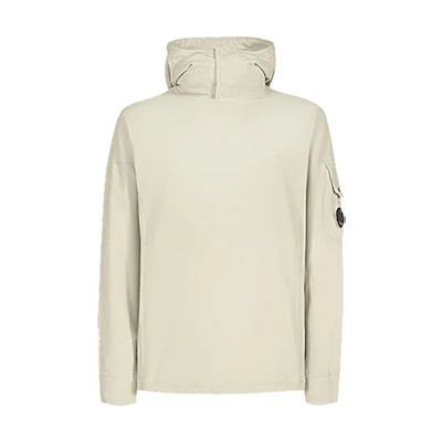 C.P. Company FW21 White Logo Pocket Hoodie Jacket Men 11CMSS137A002246G116
