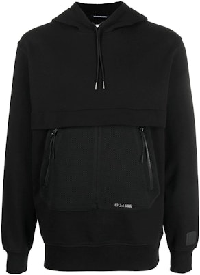 C.P. Company FW22 Hoodie Hitam Mesh Panel Pullover. 13CMSS004A005086W-999 Order C.P. Company FW22 Hoodie Hitam Mesh Panel Pullover. 13CMSS004A005086W-999