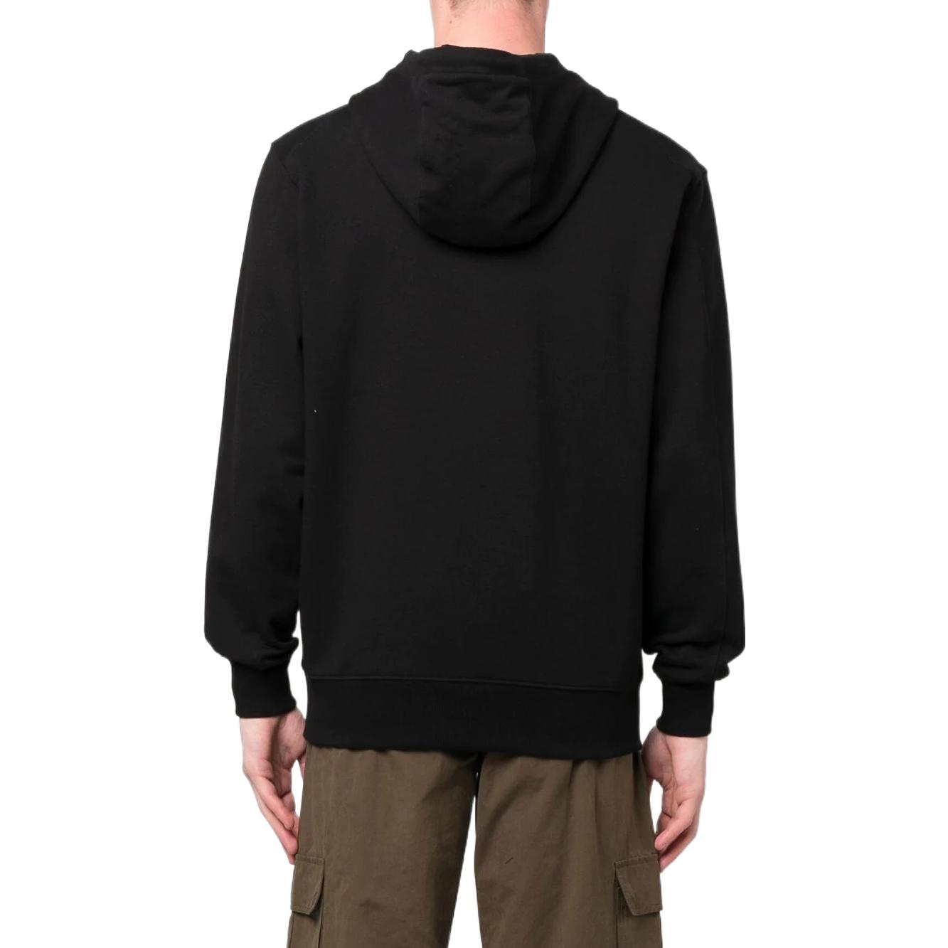 Shop C.P. Company FW22 Hoodie Hitam Mesh Panel Pullover. 13CMSS004A005086W-999