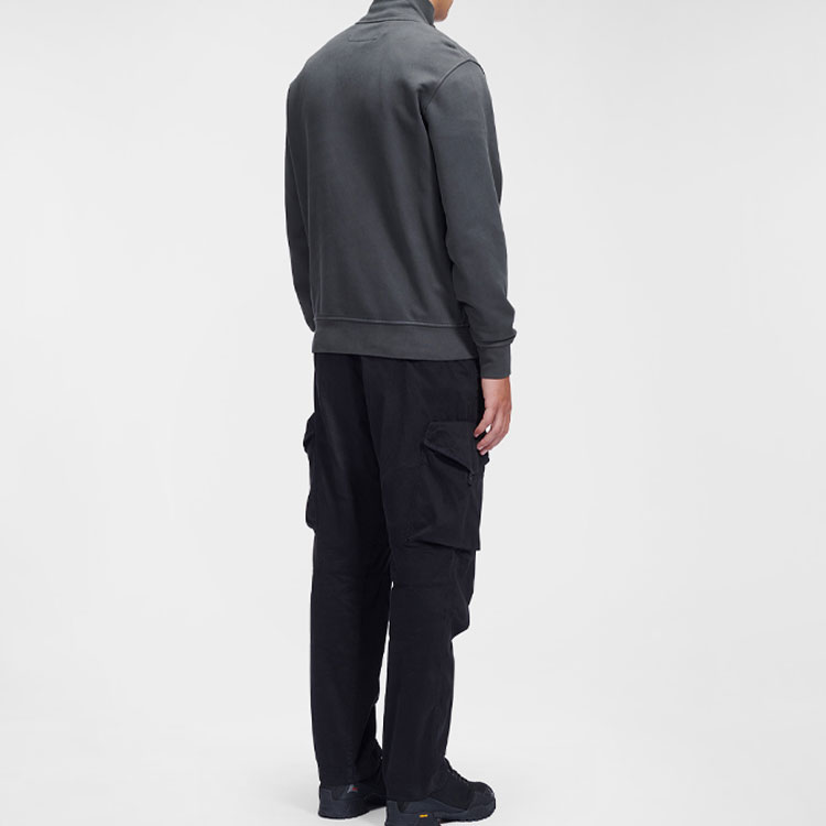 Shop C.P. カンパニー FW22 グレー ニット ジップアップ ジャケット 刺繍ロゴ入り. 13CMSS312A006372G985