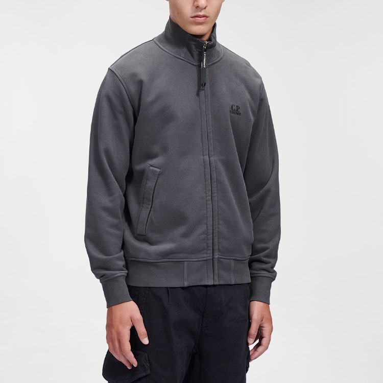 Purchase C.P. カンパニー FW22 グレー ニット ジップアップ ジャケット 刺繍ロゴ入り. 13CMSS312A006372G985