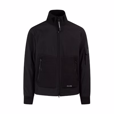 C.P. Company FW22 Solid Zip-Up Jacket with Mesh High Collar. 13CMOW083A006097A999