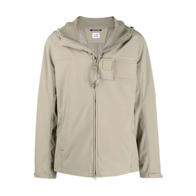 C.P. Company FW22 Beige Hooded Zip Jacket for Men 12CMOW064A005968A322