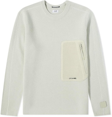 C.P. カンパニー FW22 ベージュ ニット セーター クルーネック ロゴパッチ付き 13CMKN039A-006390A-118 Order C.P. カンパニー FW22 ベージュ ニット セーター クルーネック ロゴパッチ付き 13CMKN039A-006390A-118