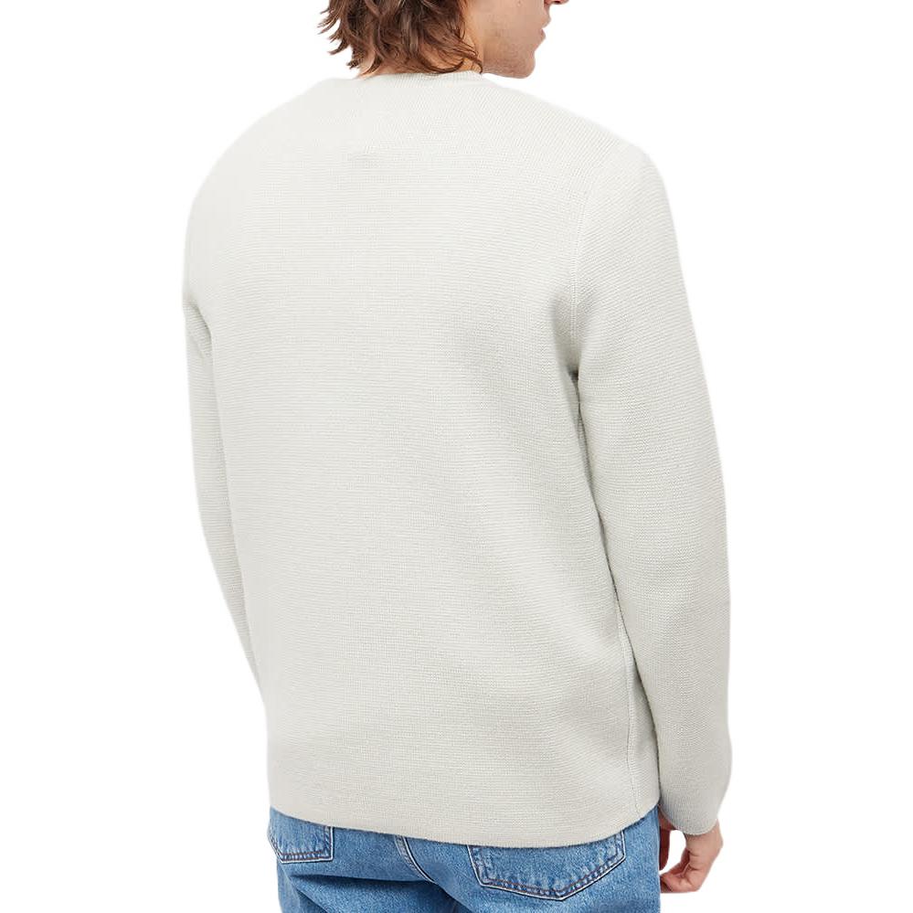 Shop C.P. カンパニー FW22 ベージュ ニット セーター クルーネック ロゴパッチ付き 13CMKN039A-006390A-118