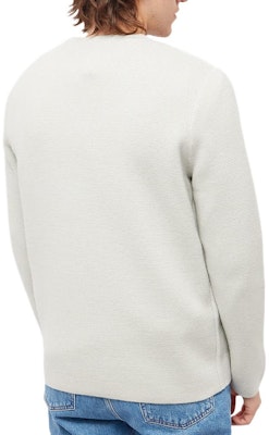 C.P. カンパニー FW22 ベージュ ニット セーター クルーネック ロゴパッチ付き 13CMKN039A-006390A-118 Shop C.P. カンパニー FW22 ベージュ ニット セーター クルーネック ロゴパッチ付き 13CMKN039A-006390A-118