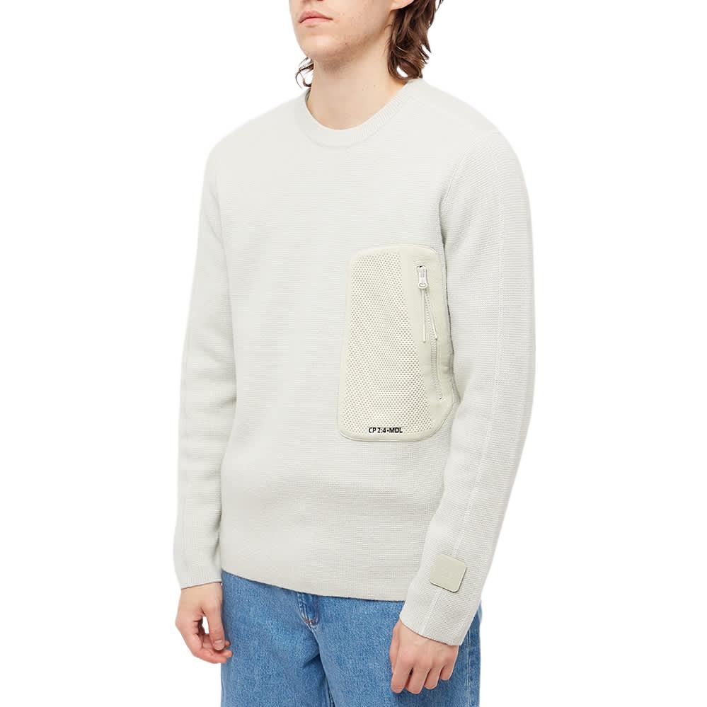 Purchase C.P. カンパニー FW22 ベージュ ニット セーター クルーネック ロゴパッチ付き 13CMKN039A-006390A-118