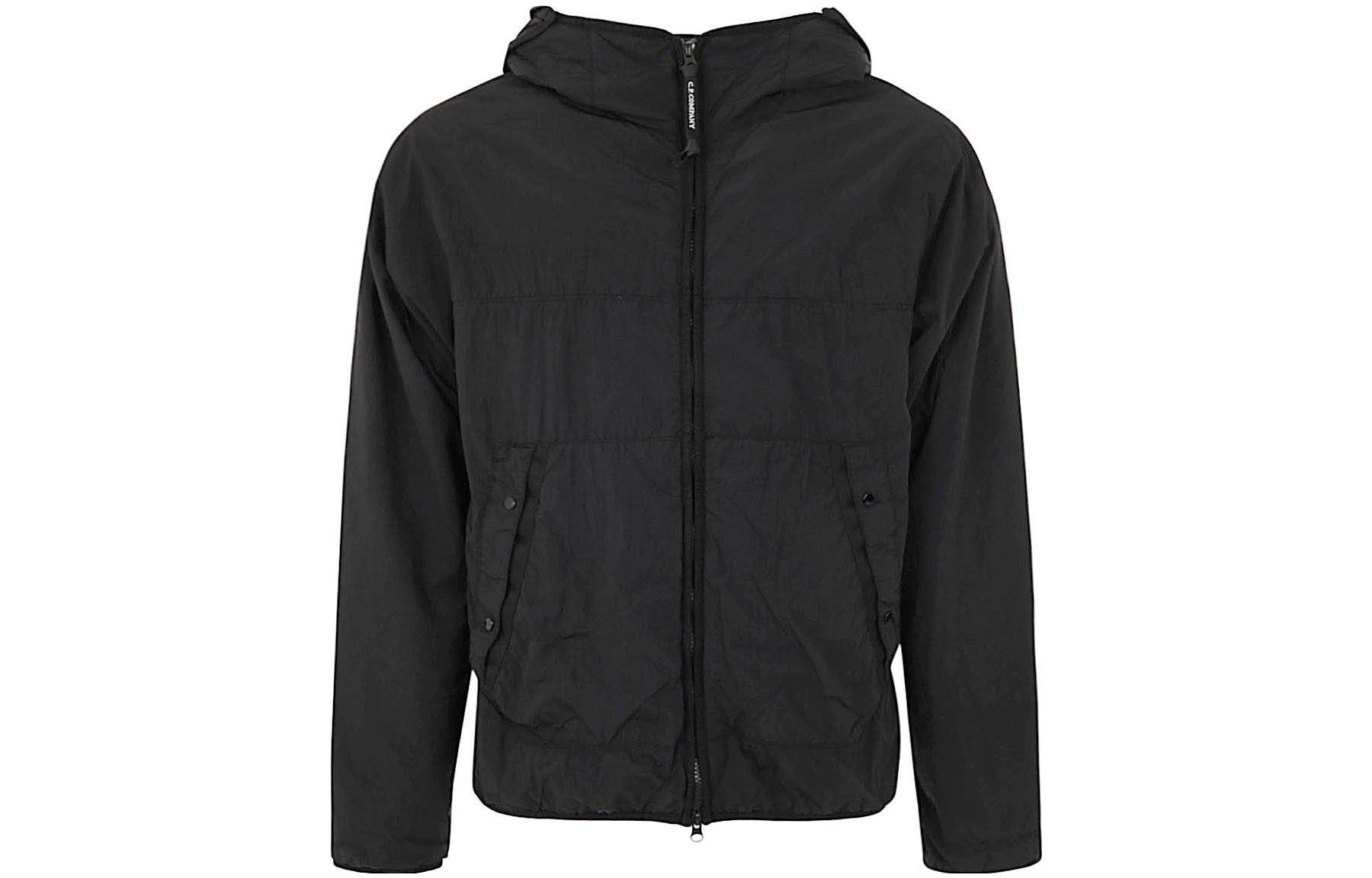 C.P. Company FW22 Black Goggle Detail Zip-Up Hoodie Jacket 13CMOW109A006124G999