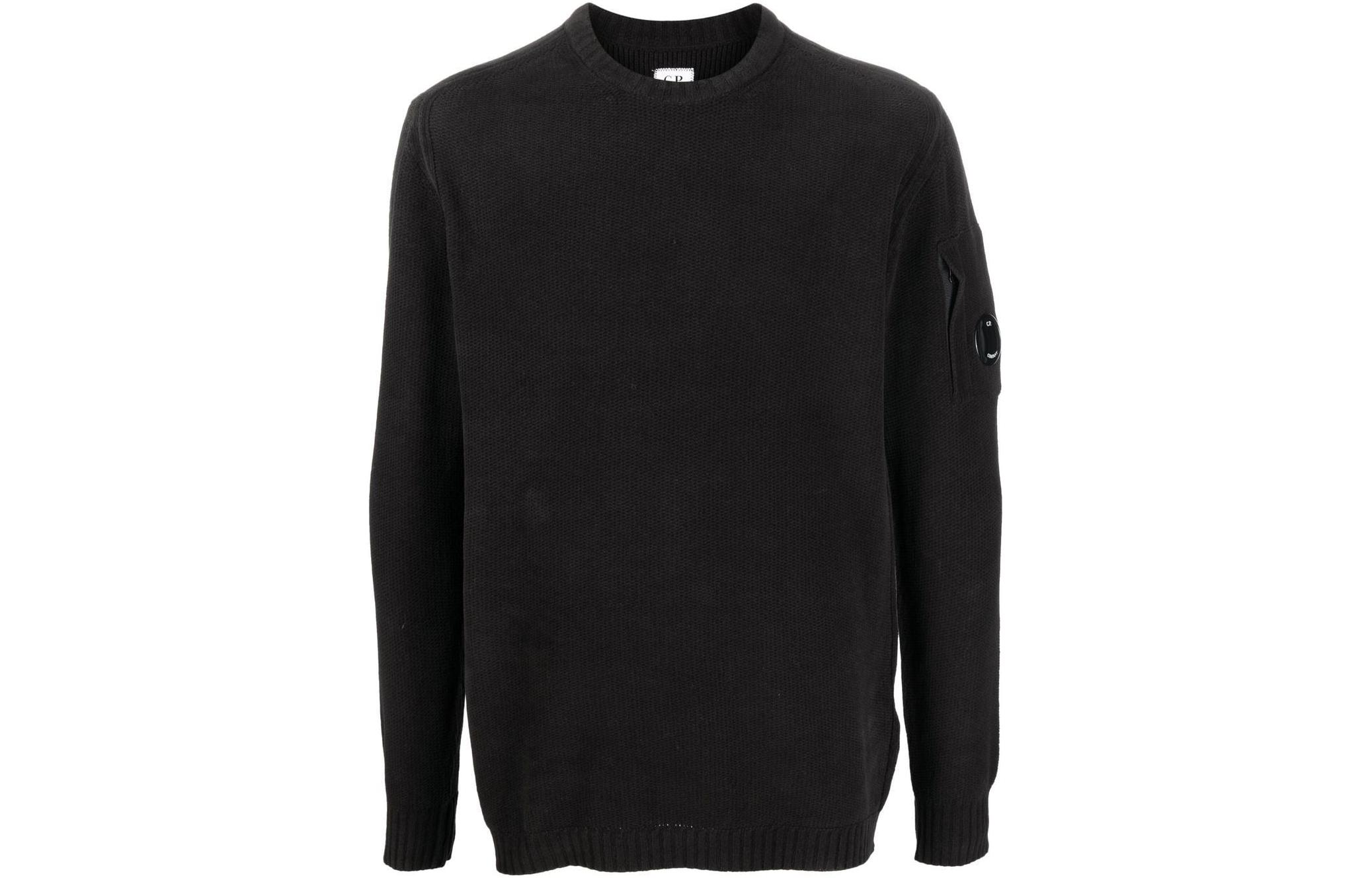 C.P. Company FW22 Black Lens Detail Crewneck Pullover Sweatshirt Men 13CMKN232A005558G999