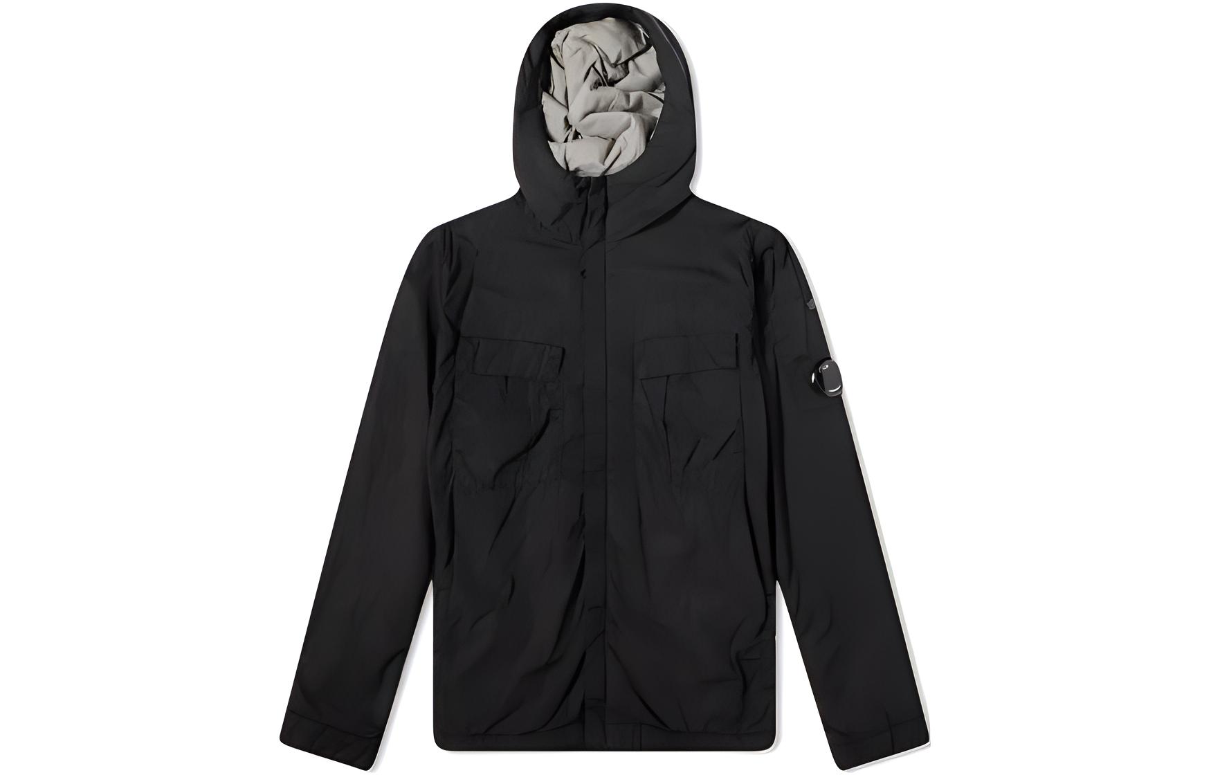 C.P. Company FW22 Black Lens Detail Zip-Up Hoodie Jacket 11CKOS028A-005904G-999