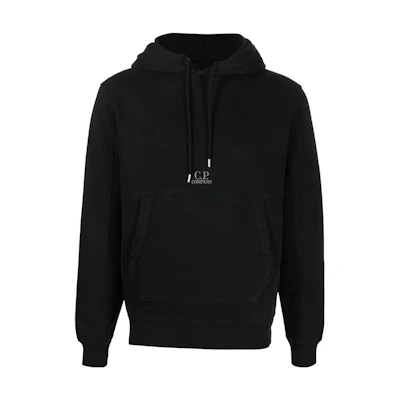 C.P. Company FW22 Black Logo Hoodie Casual Autumn Wear MSS009B006372G999