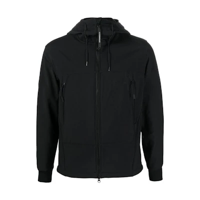 C.P. Company FW22 Black Solid Color Casual Hooded Jacket 13CMOW002A006097A999