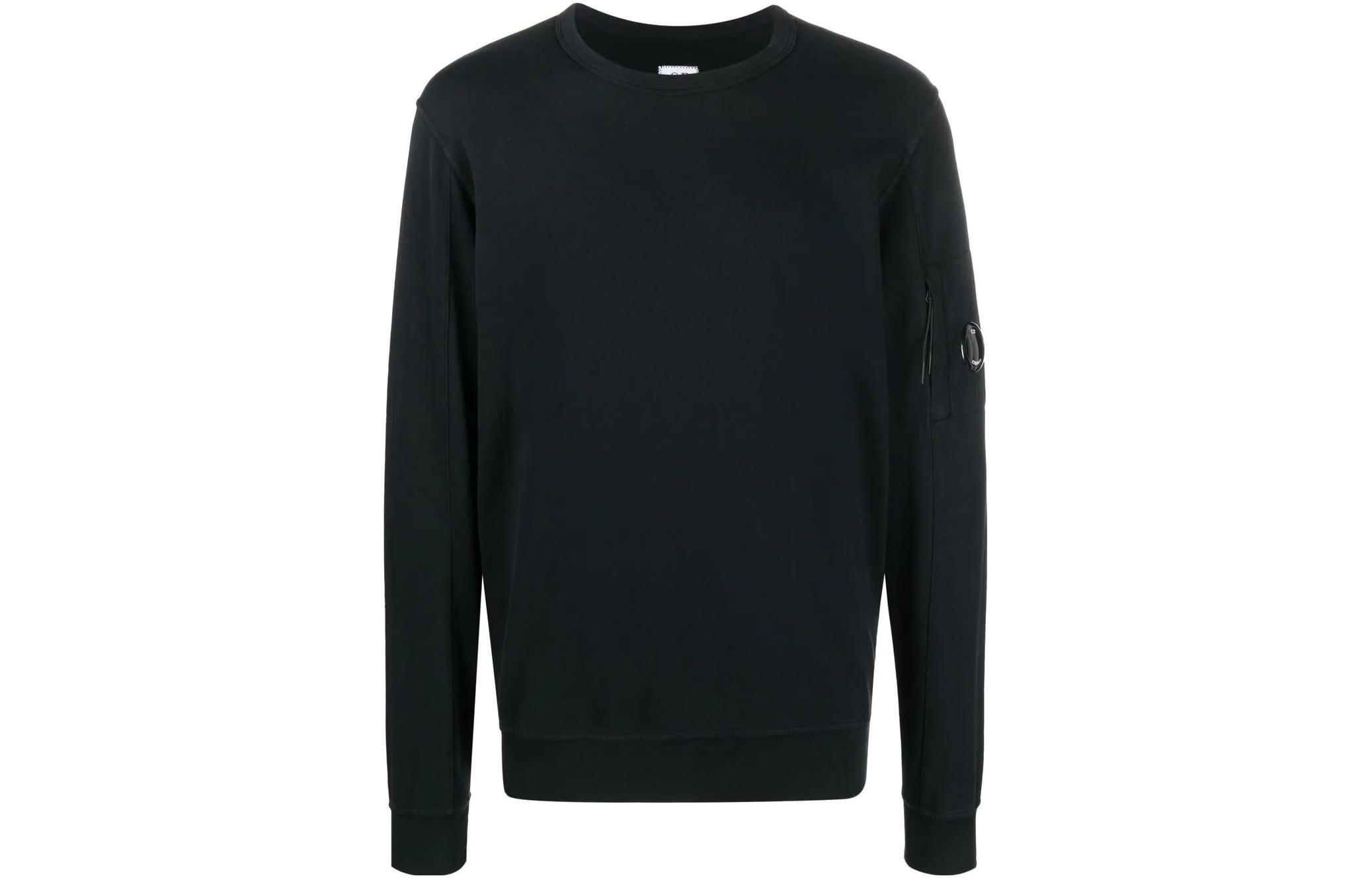 C.P. Company FW22 Black Solid Color Crewneck Sweatshirt 13CMSS032A002246G-999