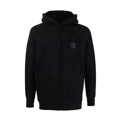 C.P. Company FW22 Black Solid Color Zip-Up Hoodie for Men. 13CMSS007A005086W