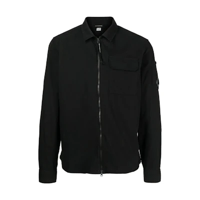 C.P. Company FW22 Black Solid Pocket Shirt Jacket 13CMSH158A002824GBLACK