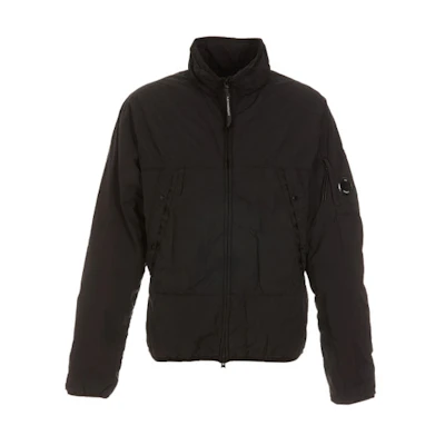 C.P. Company FW22 Black Solid Zip-Up High-Neck Jacket 13CMOW110A006124G999
