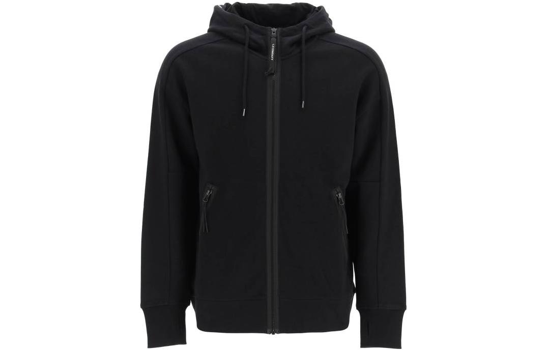 C.P. Company FW22 Black Zip Hoodie Jacket with Side Pockets () 13CMSS082A005086W999