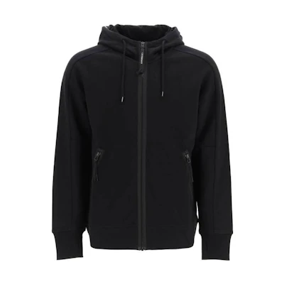 C.P. Company FW22 Black Zip Hoodie Jacket with Side Pockets () 13CMSS082A005086W999
