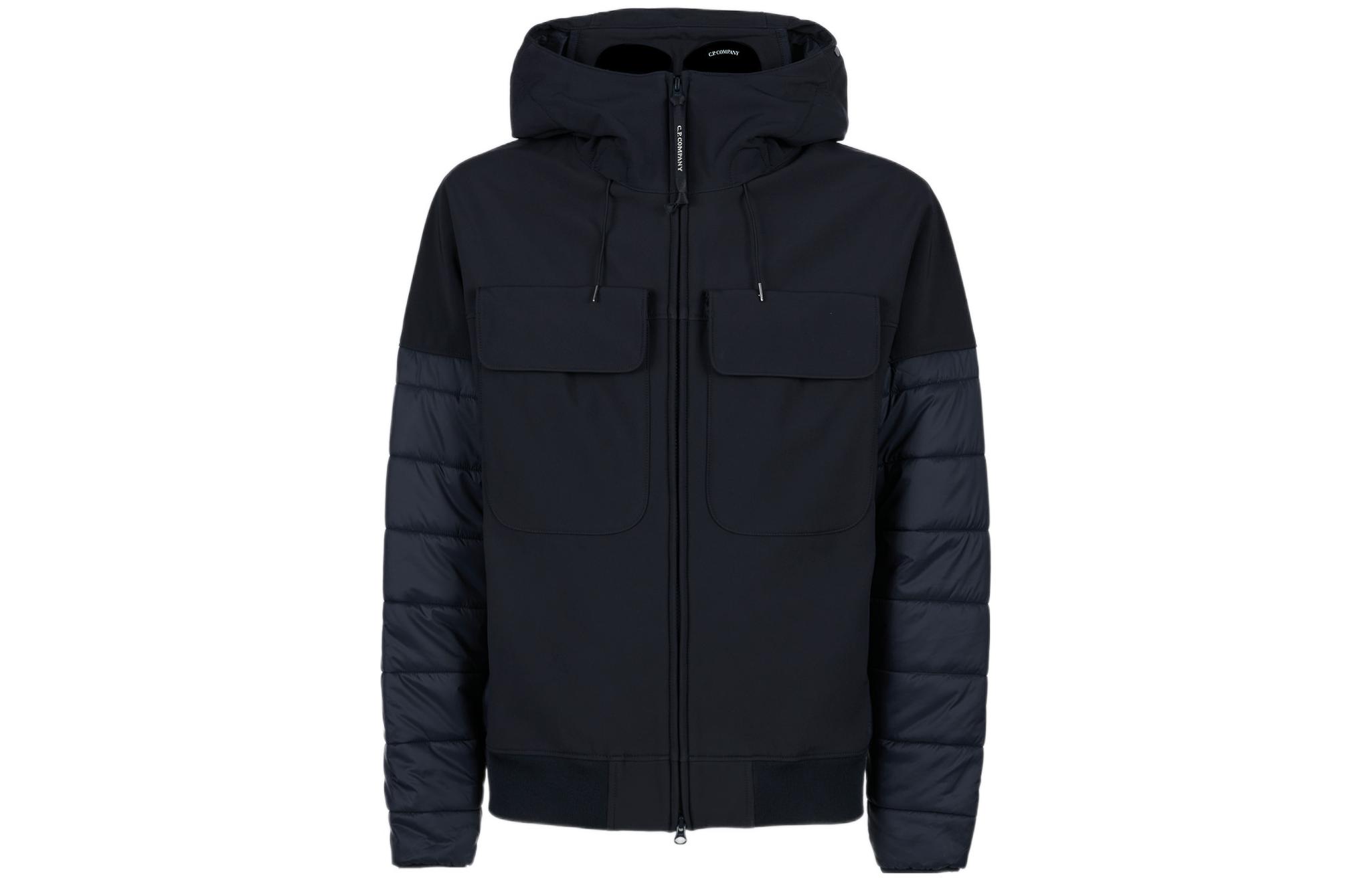 C.P. Company FW22 Blue Colorblock Casual Hooded Jacket Mens 13CMOW024A006097M88854