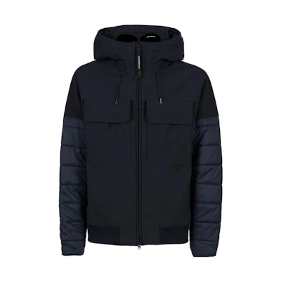 C.P. Company FW22 Blue Colorblock Casual Hooded Jacket Mens 13CMOW024A006097M88854