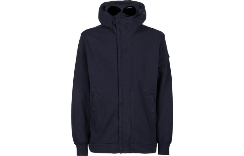 C.P. Company FW22 Blue Goggle Hoodie Full-Zip Jacket 13CMSS055A005086W888