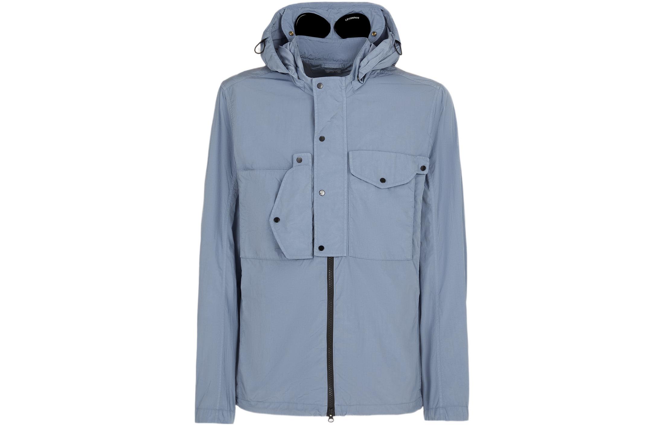 C.P. Company FW22 Blue Multi-Pocket Hooded Jacket 13CMOS050A005904G843