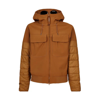 C.P. Company FW22 Brown Goggle Hooded Zip Pocket Jacket Menswear Autumn 13CMOW024A006097M344