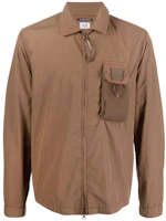 C.P. Company FW22 Brown Shirt Jacket with Solid Logo Patch 13CMOS129A005991G352 C.P. Company FW22 Brown Shirt Jacket with Solid Logo Patch 13CMOS129A005991G352