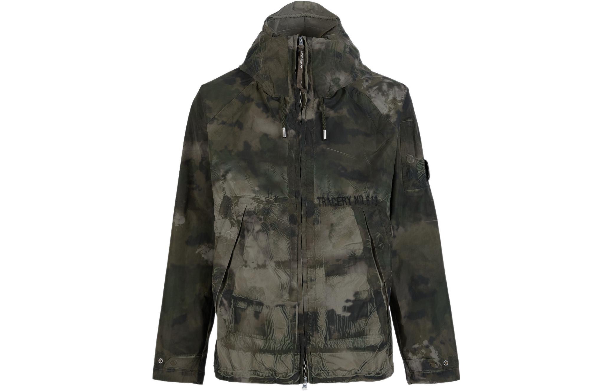 C.P. Company FW22 Camouflage Zip Hoodie Jacket Green () 12CMOW259A005990P683
