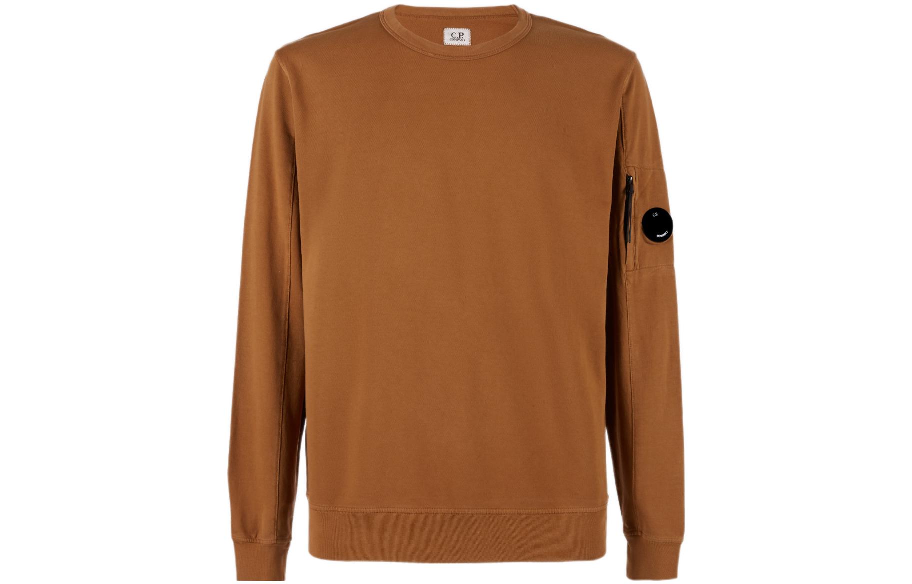 C.P. Company FW22 Classic Solid Brown Long Sleeve Sweatshirt 13CMSS032A002246G344