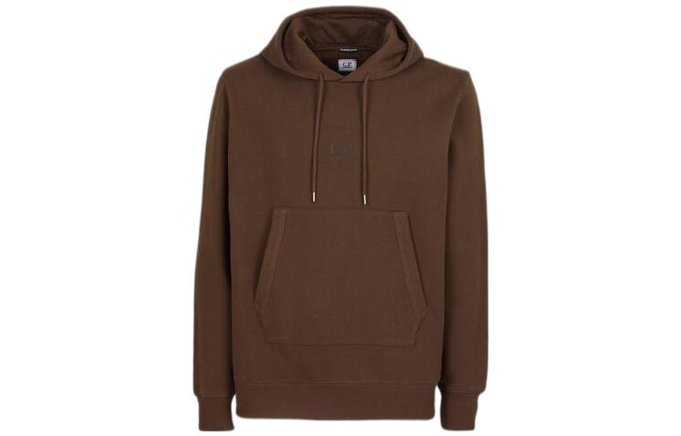 C.P. Company FW22 Diagonal Raised Fleece Hoodie Deep Brown 13CMSS219A005086W352