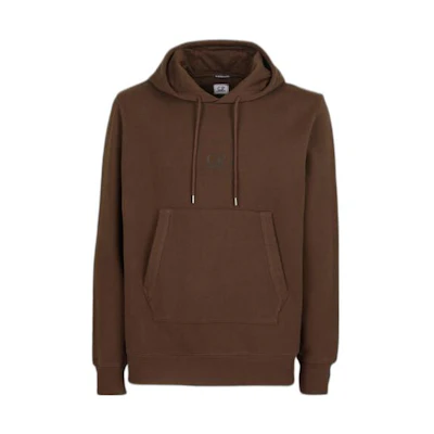 C.P. Company FW22 Diagonal Raised Fleece Hoodie Deep Brown 13CMSS219A005086W352